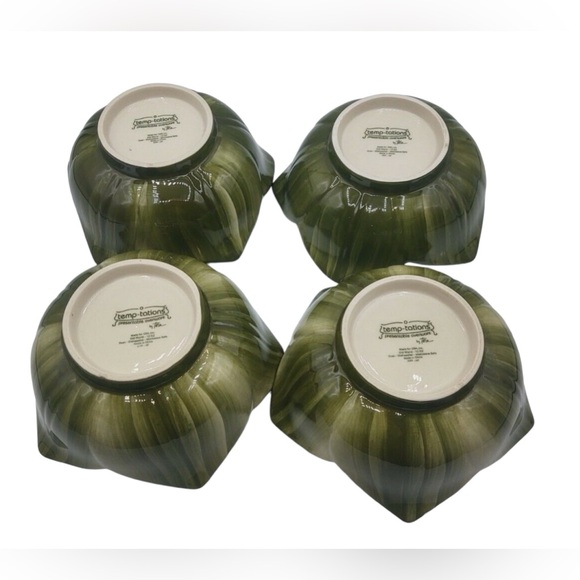 Set of 4 Tara Temp-Tations Sunflower Old World 12oz Flower Bowls/Ovenware - Picture 2 of 11